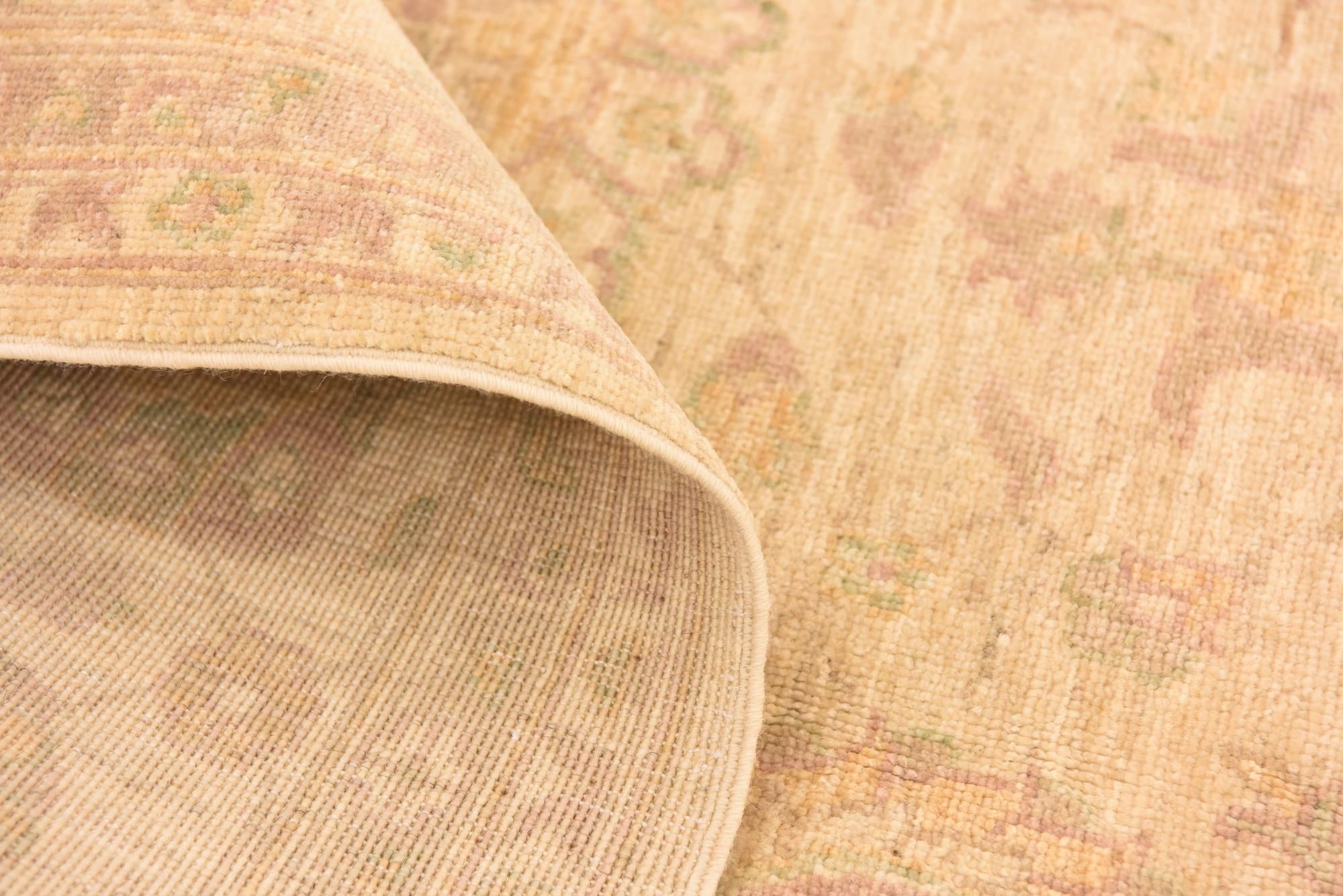 6' 11 x 9' 9 Hand Knotted Peshawar Ziegler Rug