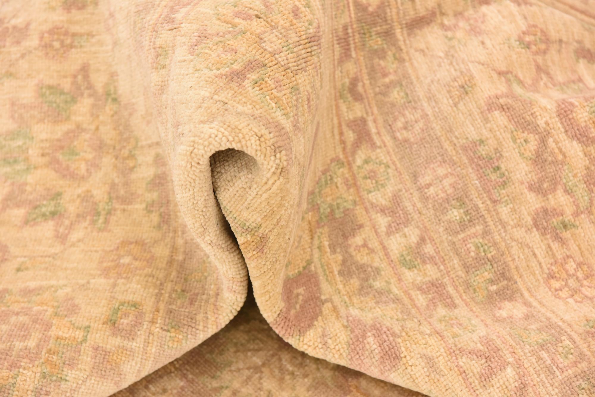 6' 11 x 9' 9 Hand Knotted Peshawar Ziegler Rug