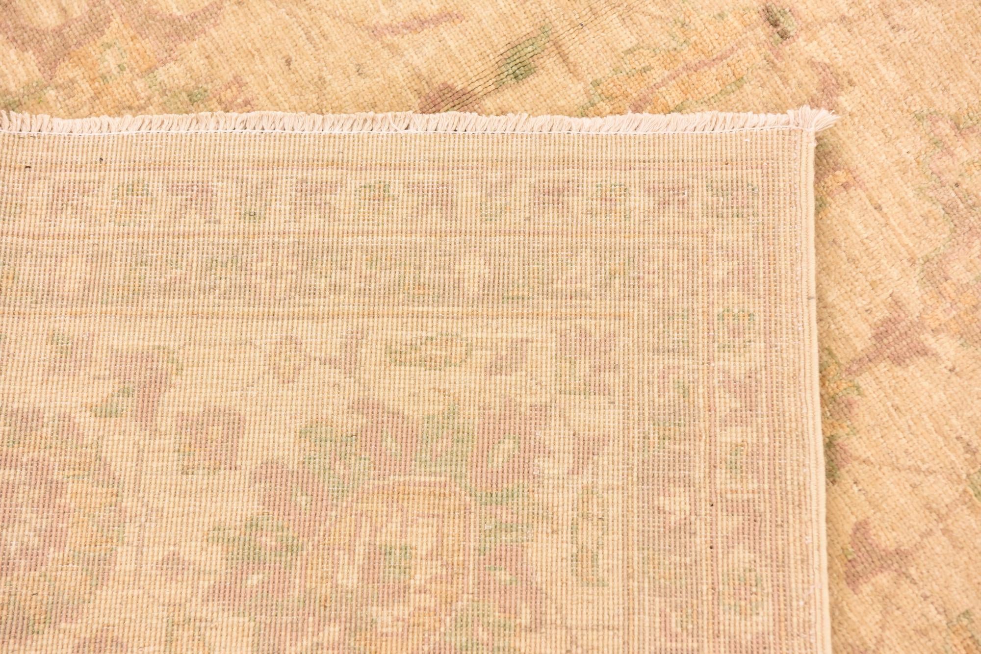 6' 11 x 9' 9 Hand Knotted Peshawar Ziegler Rug