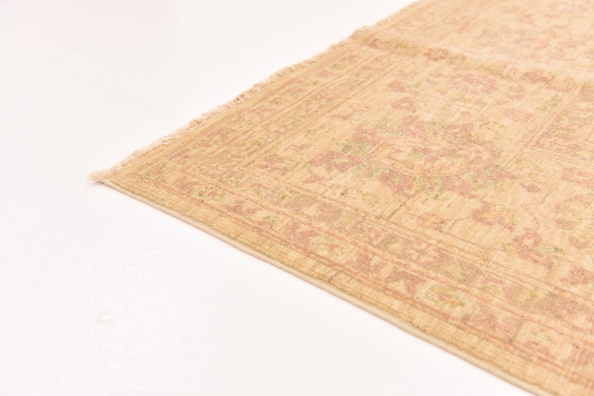 6' 11 x 9' 9 Hand Knotted Peshawar Ziegler Rug