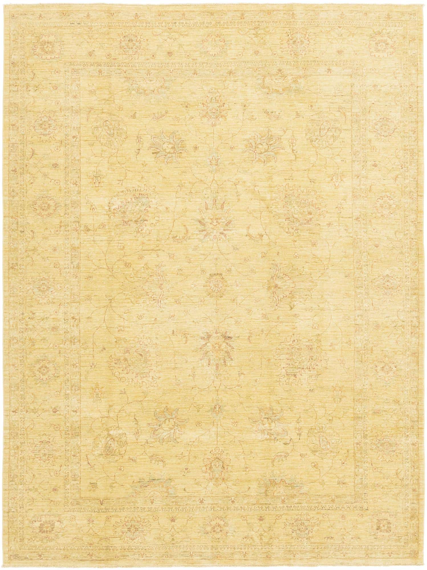 7' x 9' 5 Hand Knotted Peshawar Ziegler Rug