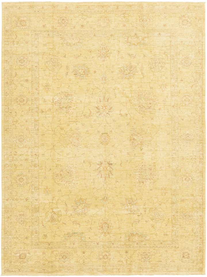 7' x 9' 5 Hand Knotted Peshawar Ziegler Rug