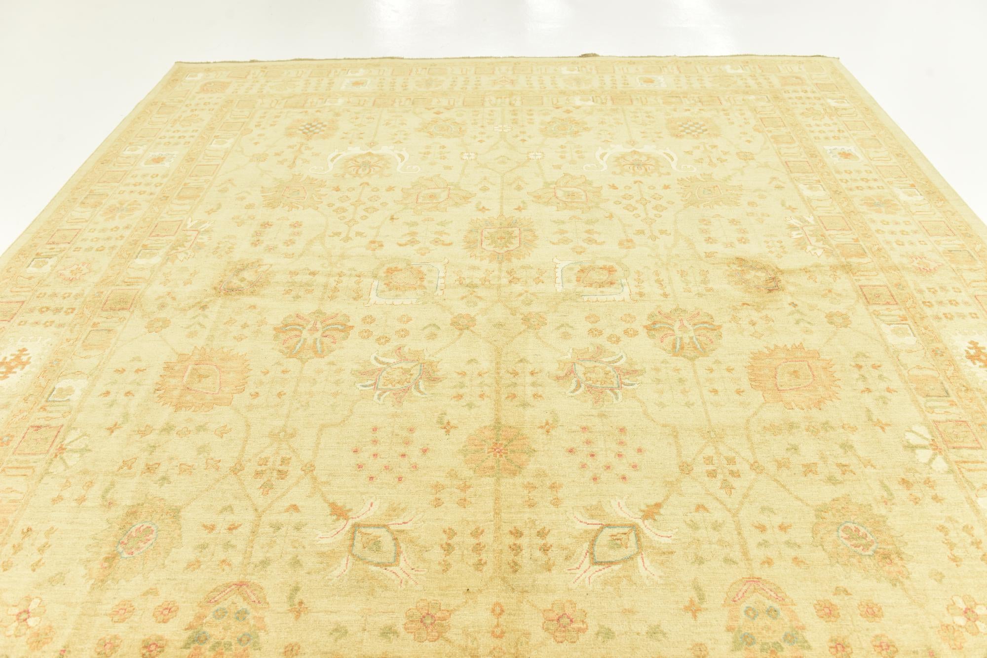 9' 10 x 13' Hand Knotted Peshawar Ziegler Rug