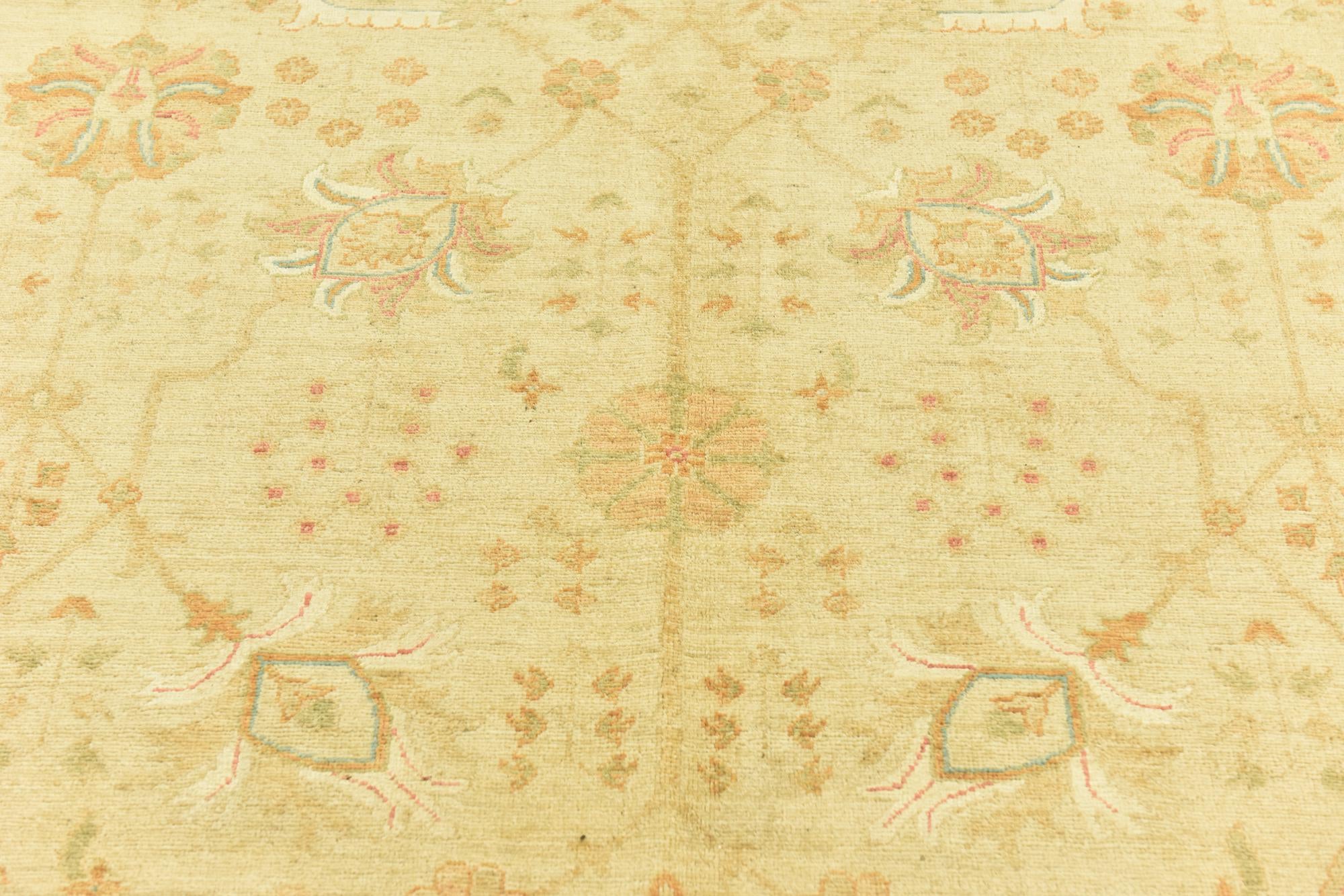 9' 10 x 13' Hand Knotted Peshawar Ziegler Rug