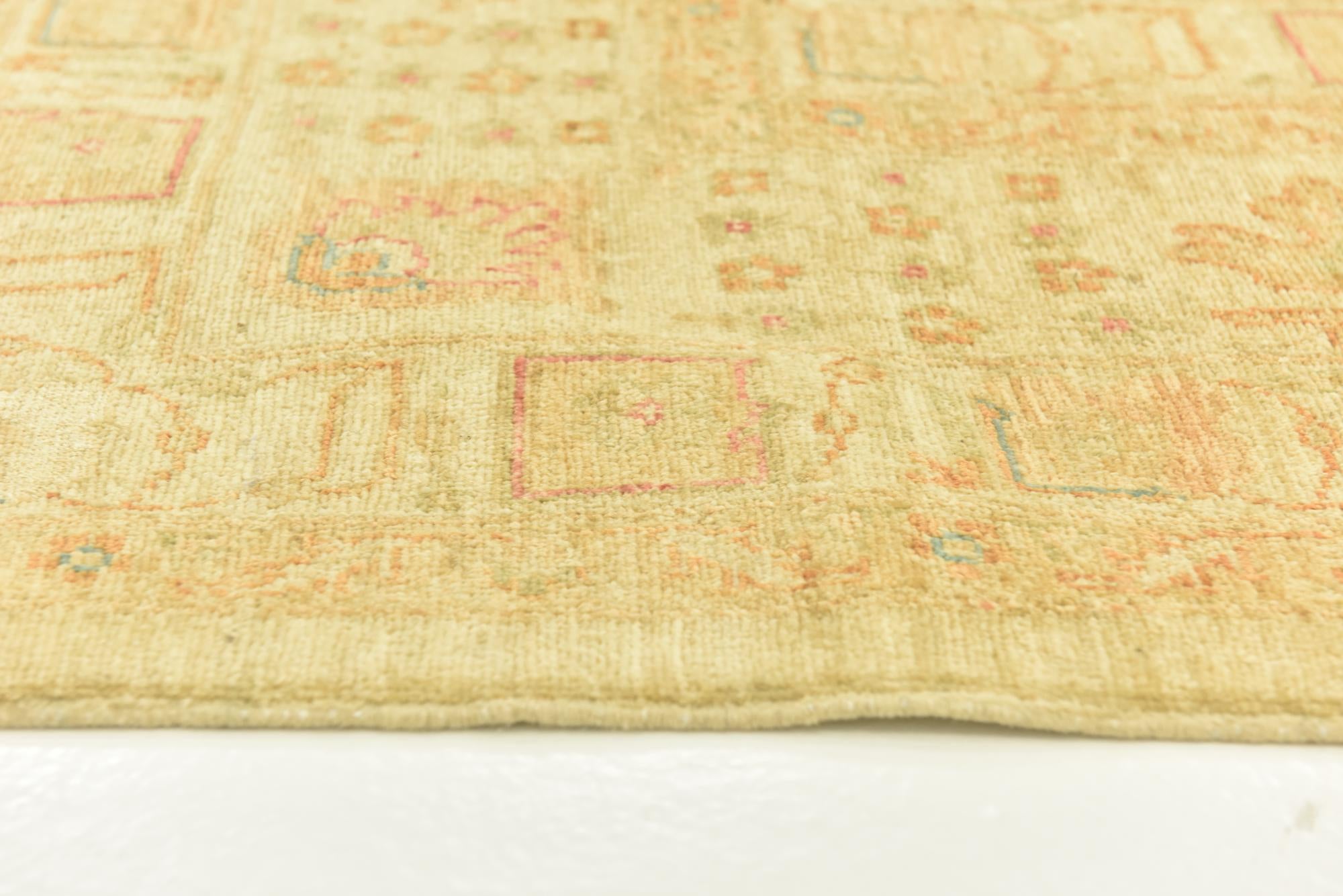 9' 10 x 13' Hand Knotted Peshawar Ziegler Rug