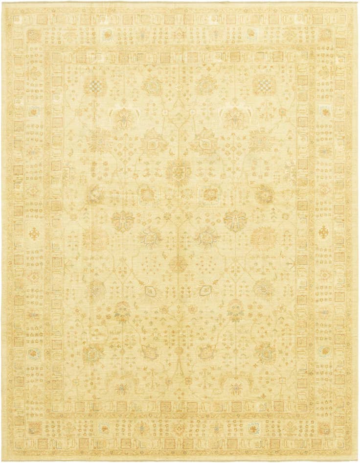 Detail image of 9' 10 x 13' Hand Knotted Peshawar Ziegler Rug