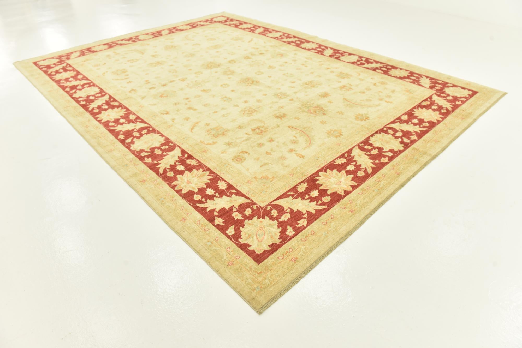 10' 1 x 13' 7 Hand Knotted Peshawar Ziegler Rug