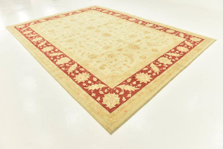 Detailansicht von 305cm x 415cm Handgeknüpft Peshawar Ziegler Teppich