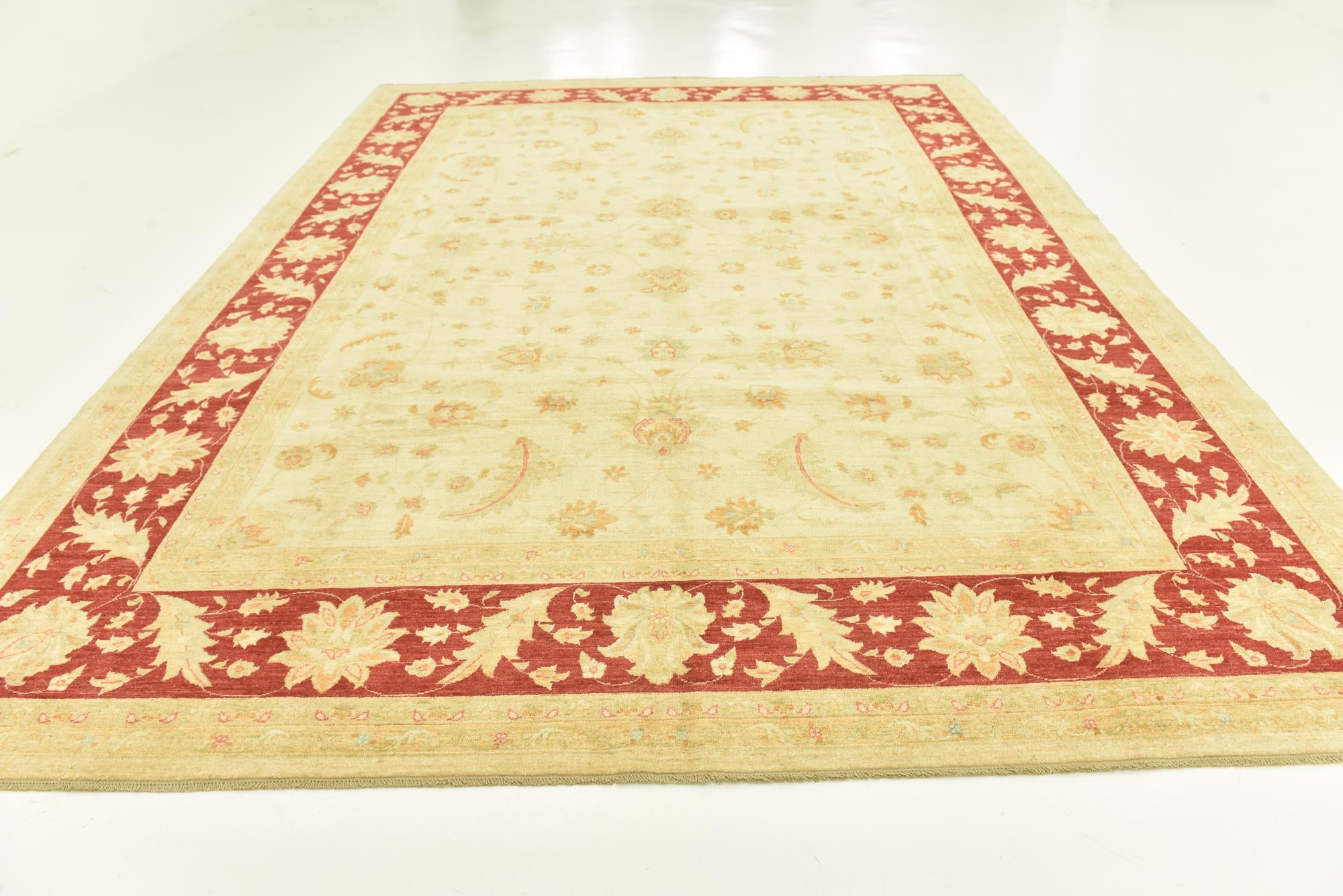 10' 1 x 13' 7 Hand Knotted Peshawar Ziegler Rug
