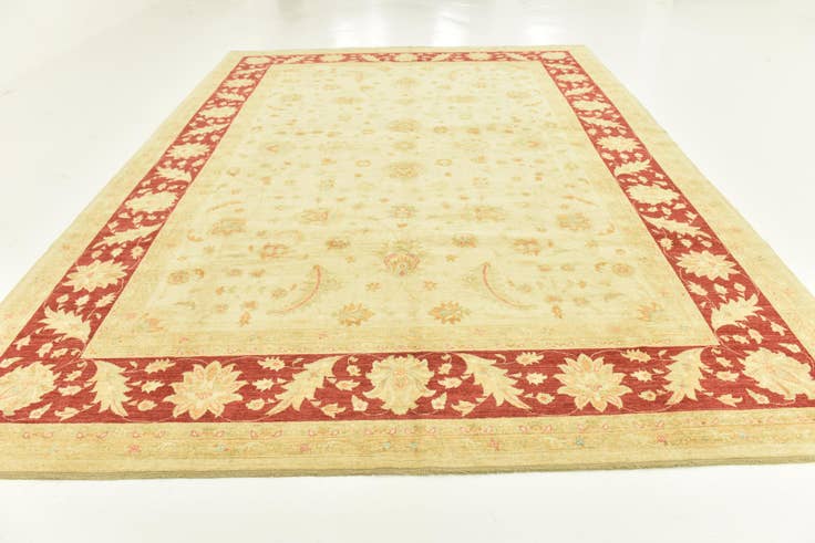 Detailansicht von 305cm x 415cm Handgeknüpft Peshawar Ziegler Teppich