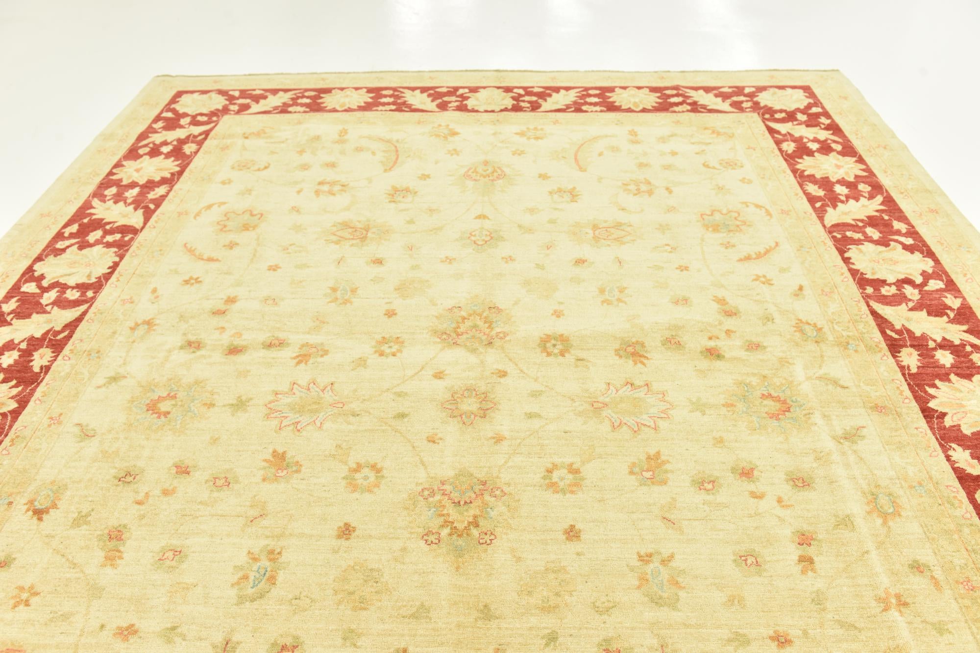 10' 1 x 13' 7 Hand Knotted Peshawar Ziegler Rug
