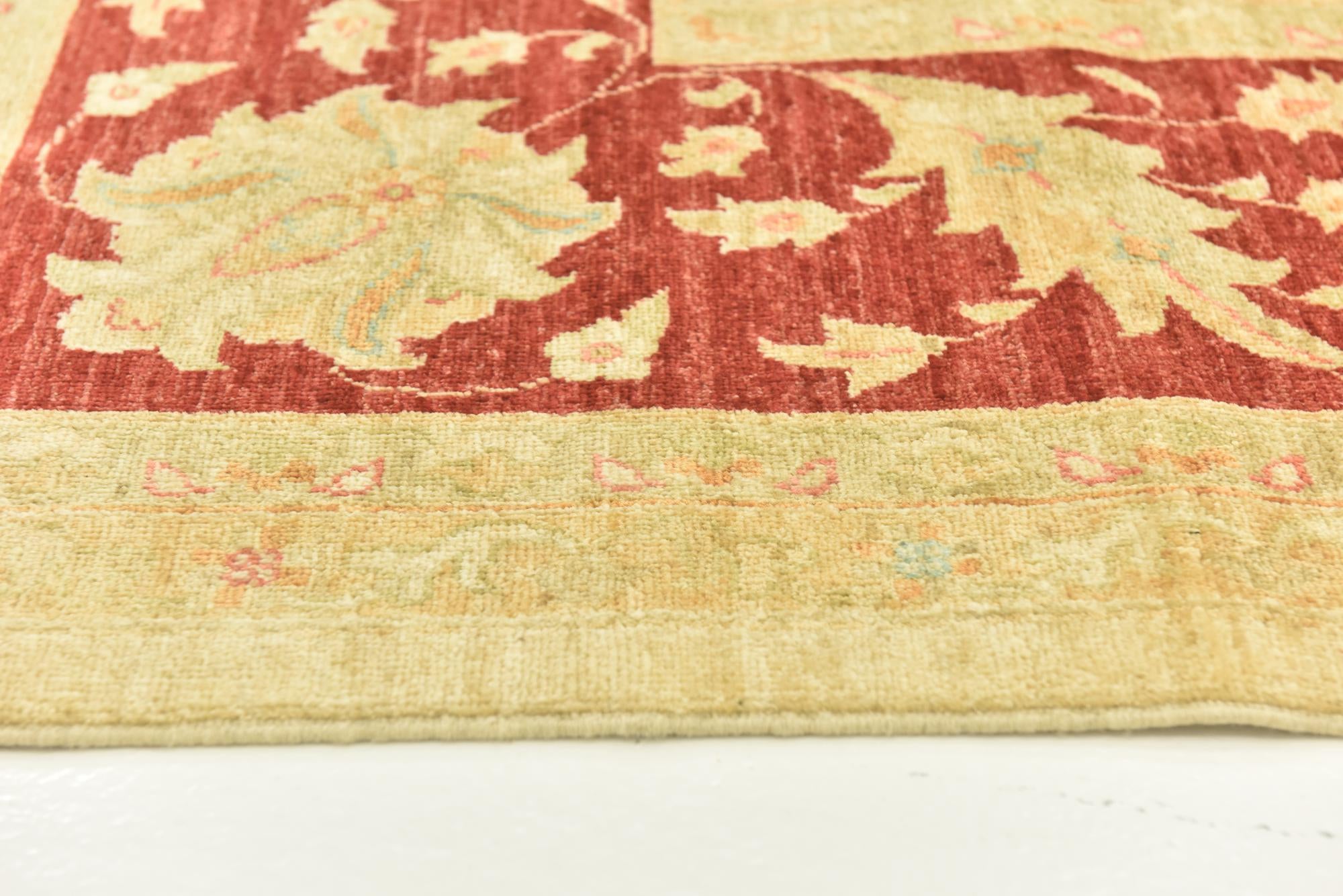 10' 1 x 13' 7 Hand Knotted Peshawar Ziegler Rug