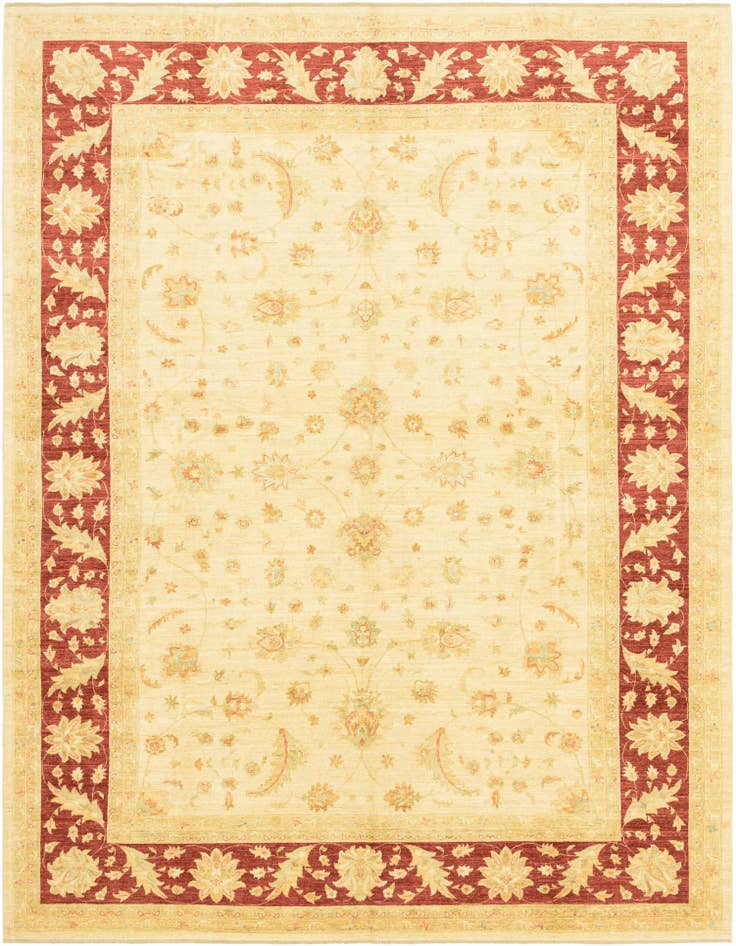 Detail image of 10' 1 x 13' 7 Hand Knotted Peshawar Ziegler Rug