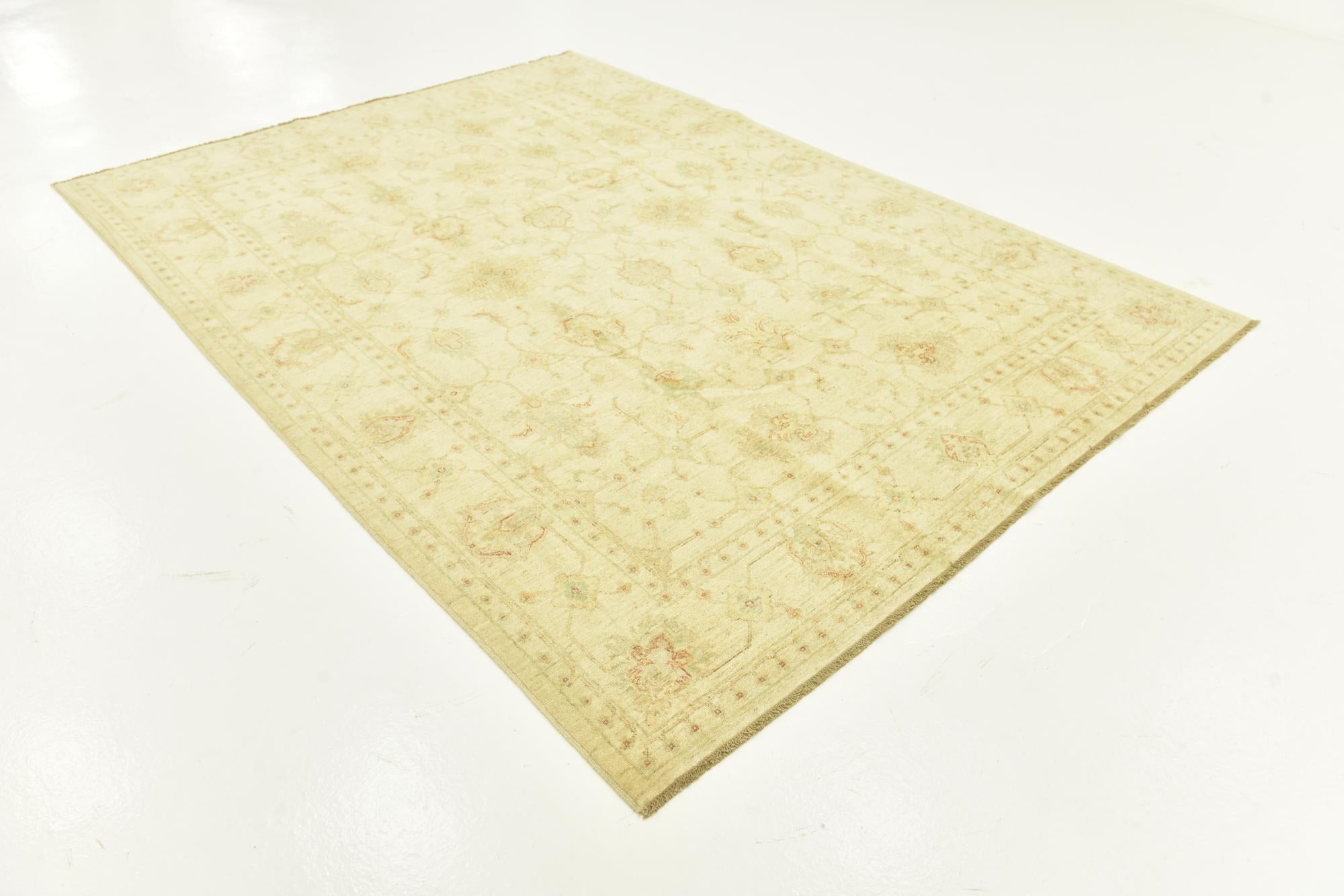 6' 10 x 9' 6 Hand Knotted Peshawar Ziegler Rug