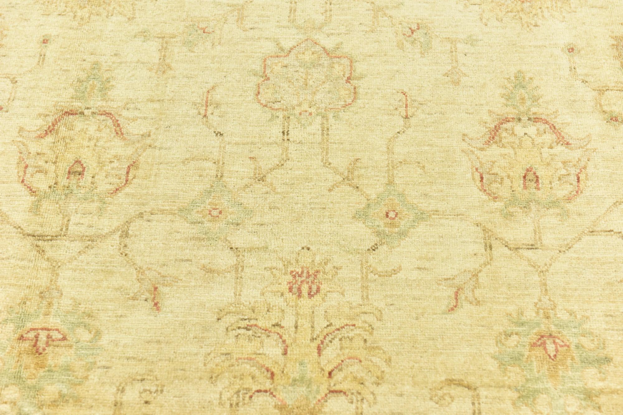 6' 10 x 9' 6 Hand Knotted Peshawar Ziegler Rug