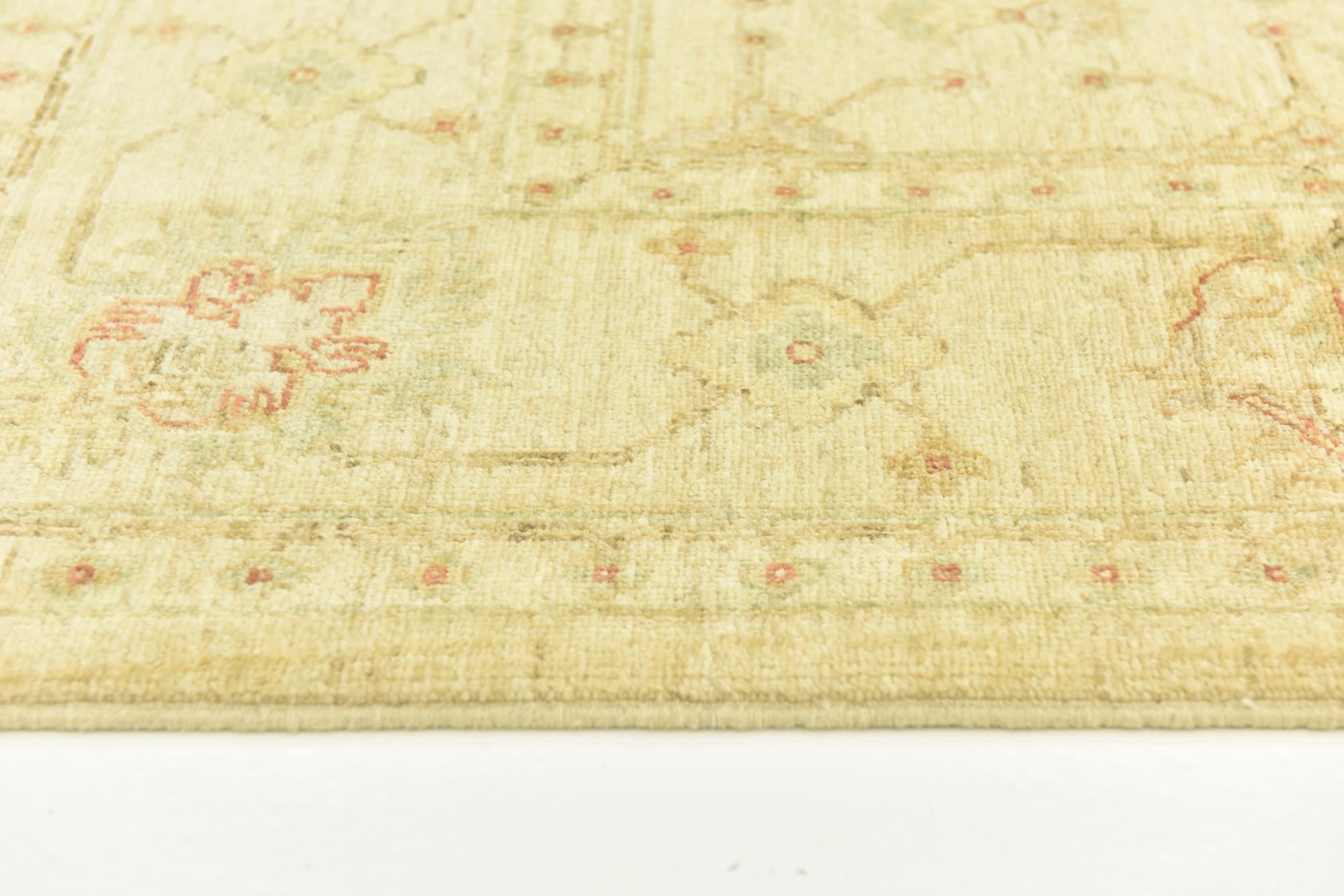 6' 10 x 9' 6 Hand Knotted Peshawar Ziegler Rug