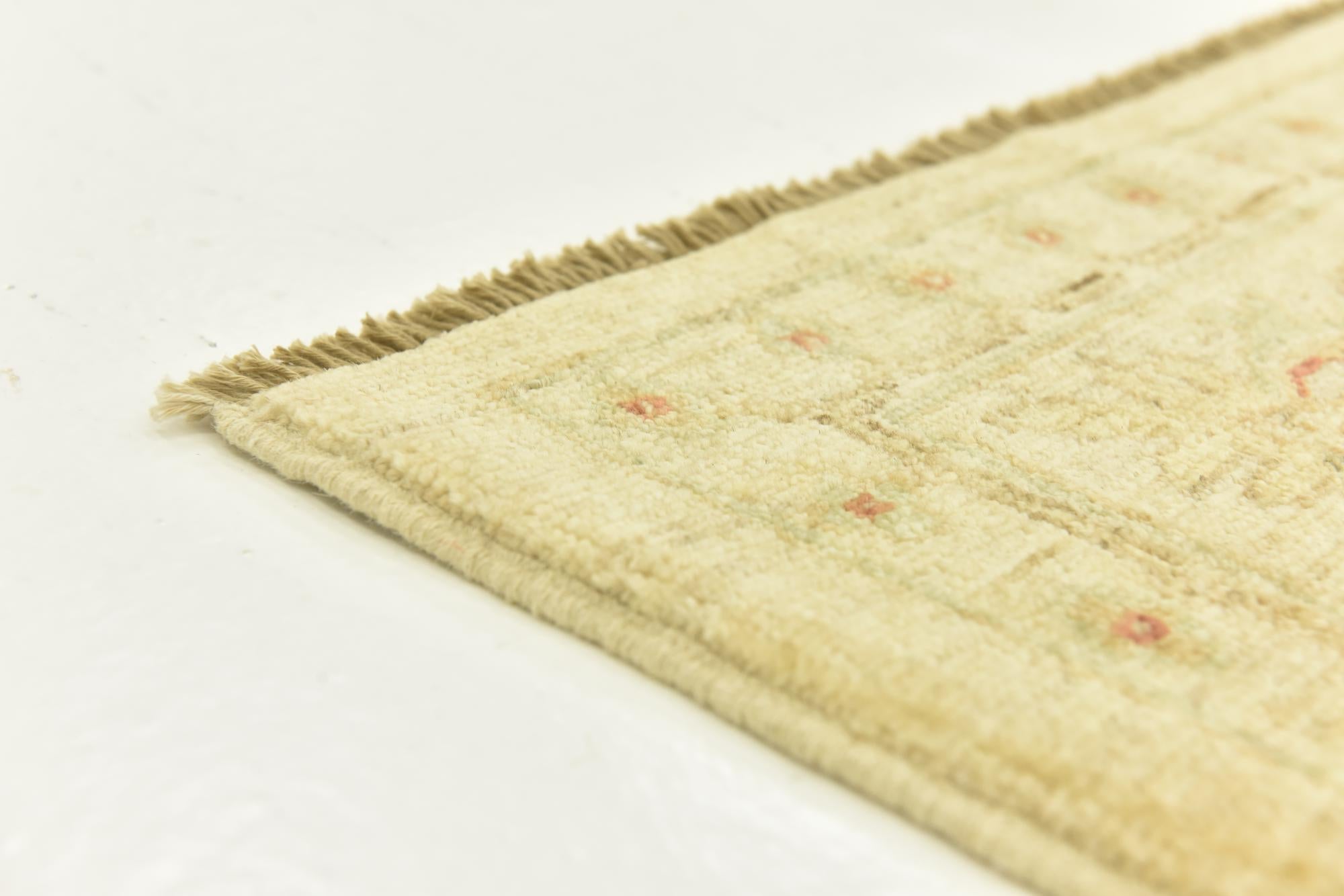 6' 10 x 9' 6 Hand Knotted Peshawar Ziegler Rug