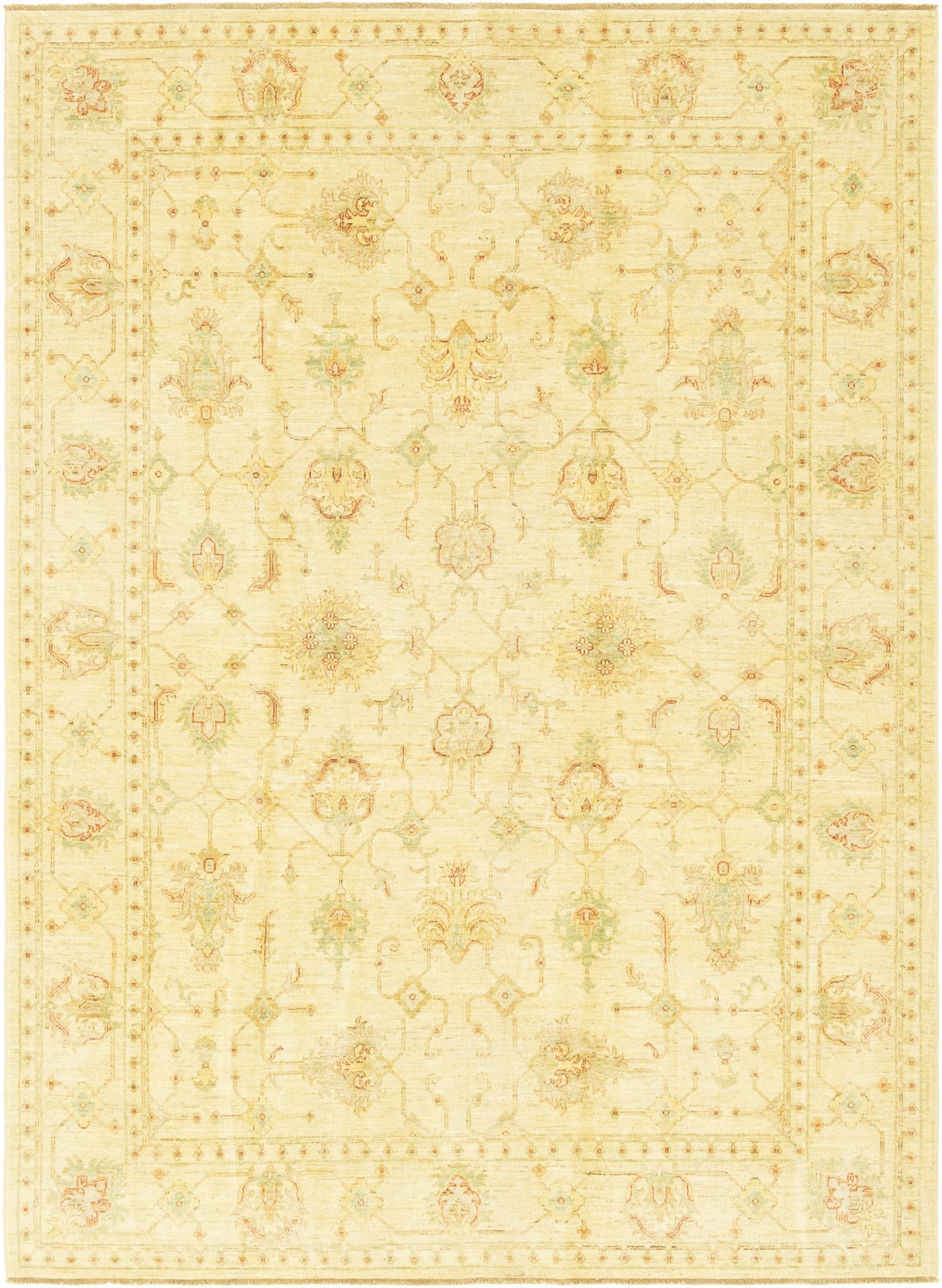 6' 10 x 9' 6 Hand Knotted Peshawar Ziegler Rug