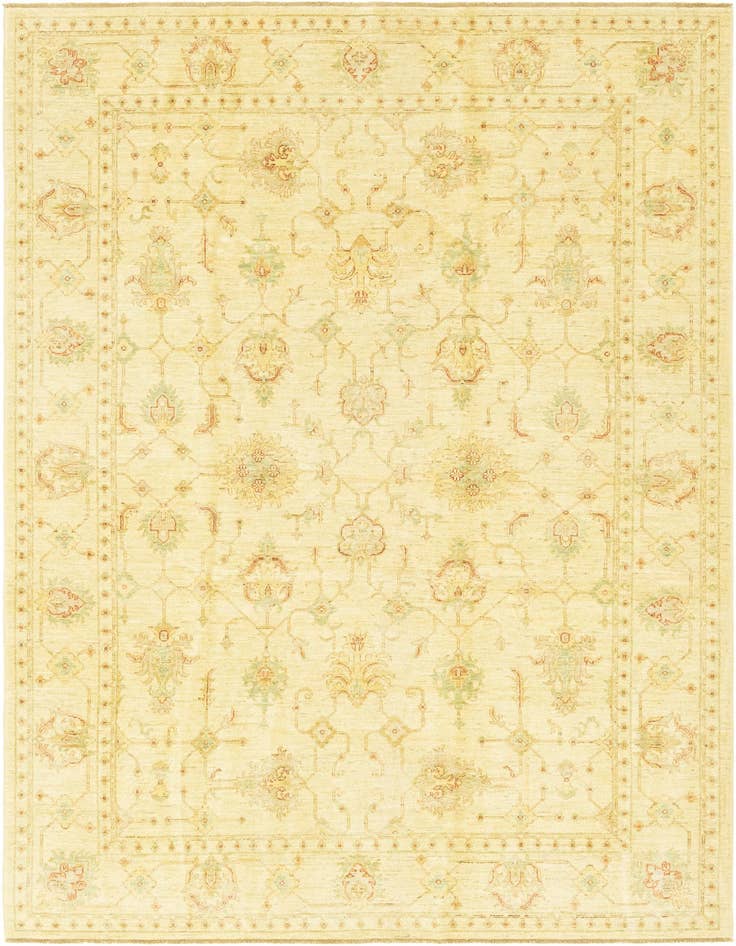 Detail image of 6' 10 x 9' 6 Hand Knotted Peshawar Ziegler Rug