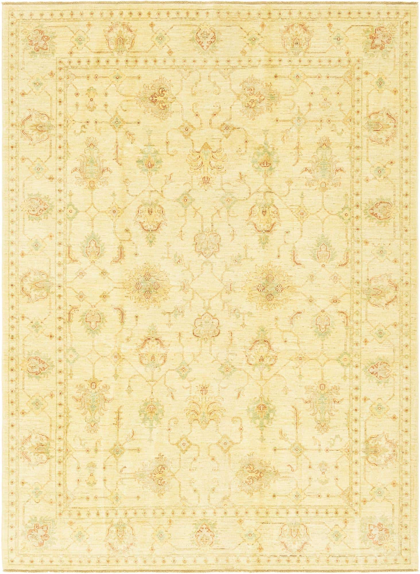 6' 10 x 9' 6 Hand Knotted Peshawar Ziegler Rug