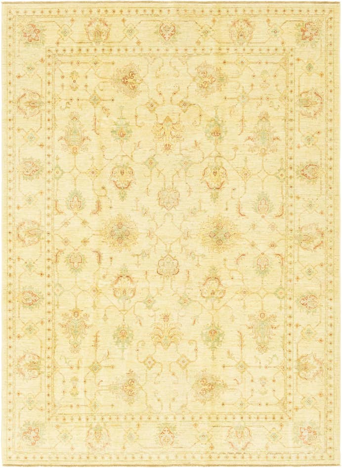 Detail image of 6' 10 x 9' 6 Hand Knotted Peshawar Ziegler Rug