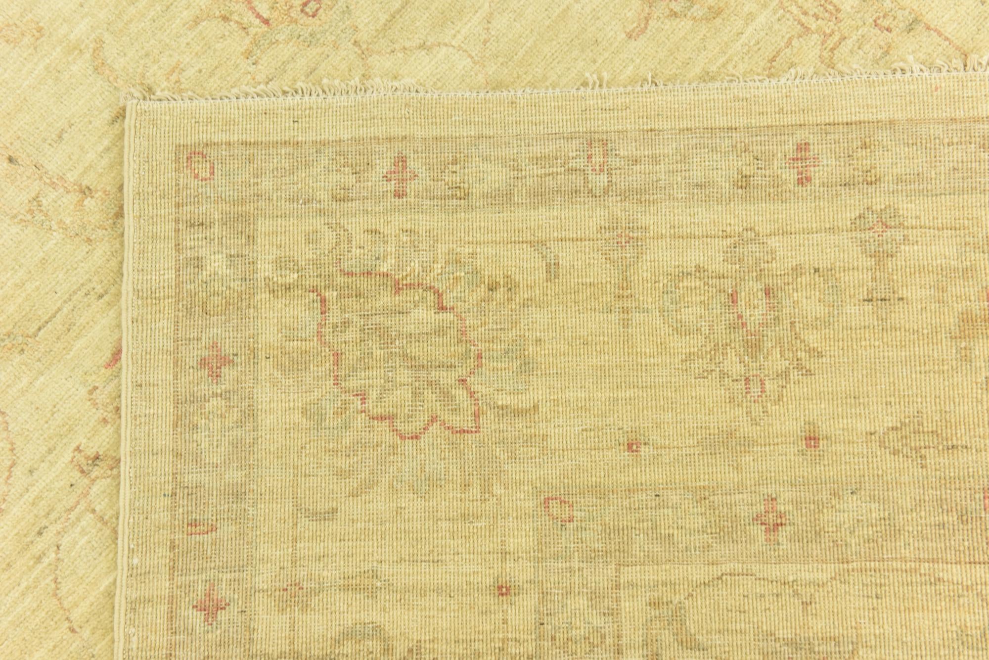 7' x 9' 7 Hand Knotted Peshawar Ziegler Rug