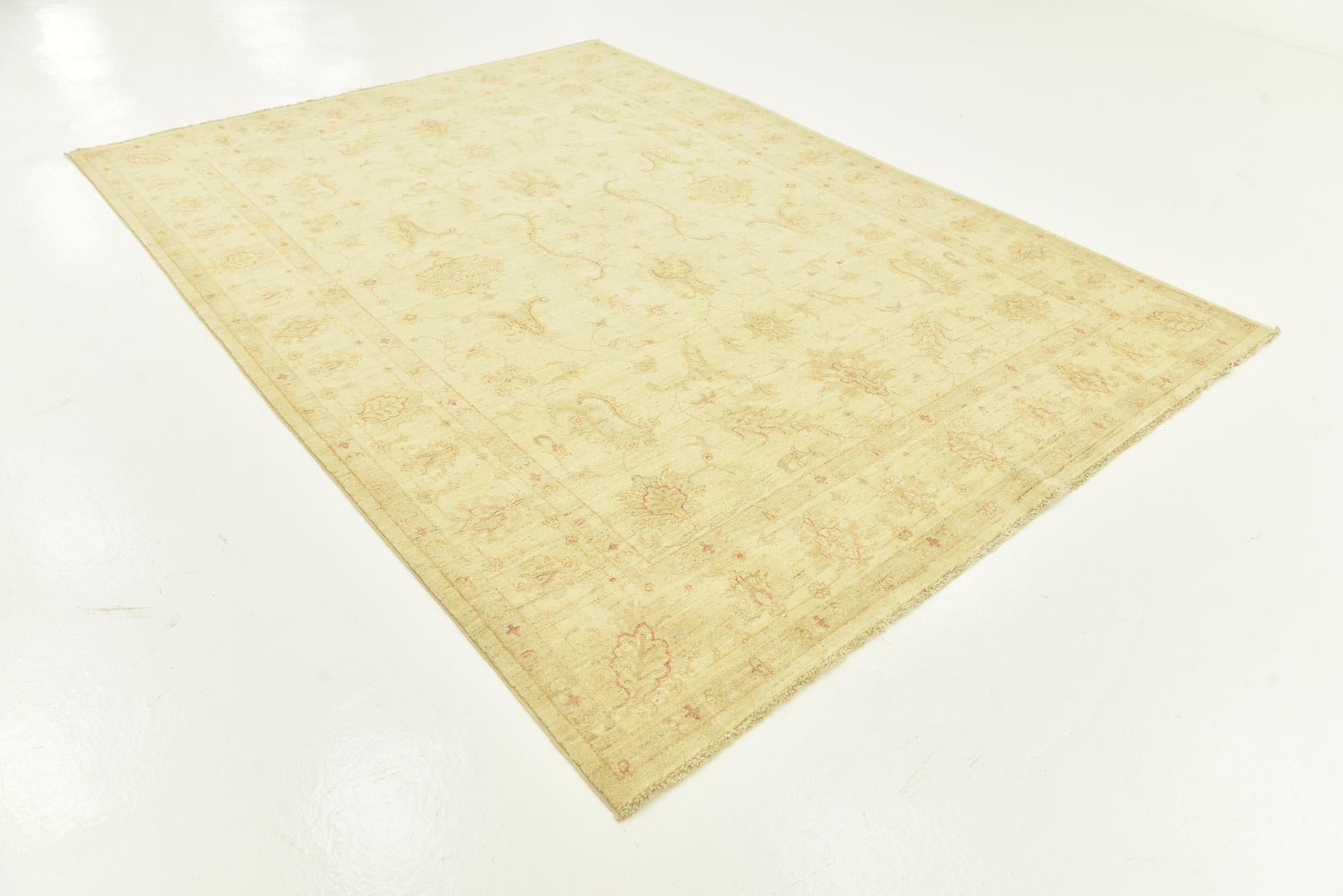 7' x 9' 7 Hand Knotted Peshawar Ziegler Rug
