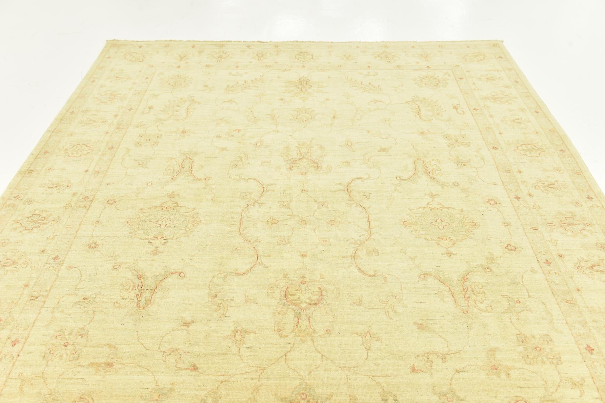 7' x 9' 7 Hand Knotted Peshawar Ziegler Rug