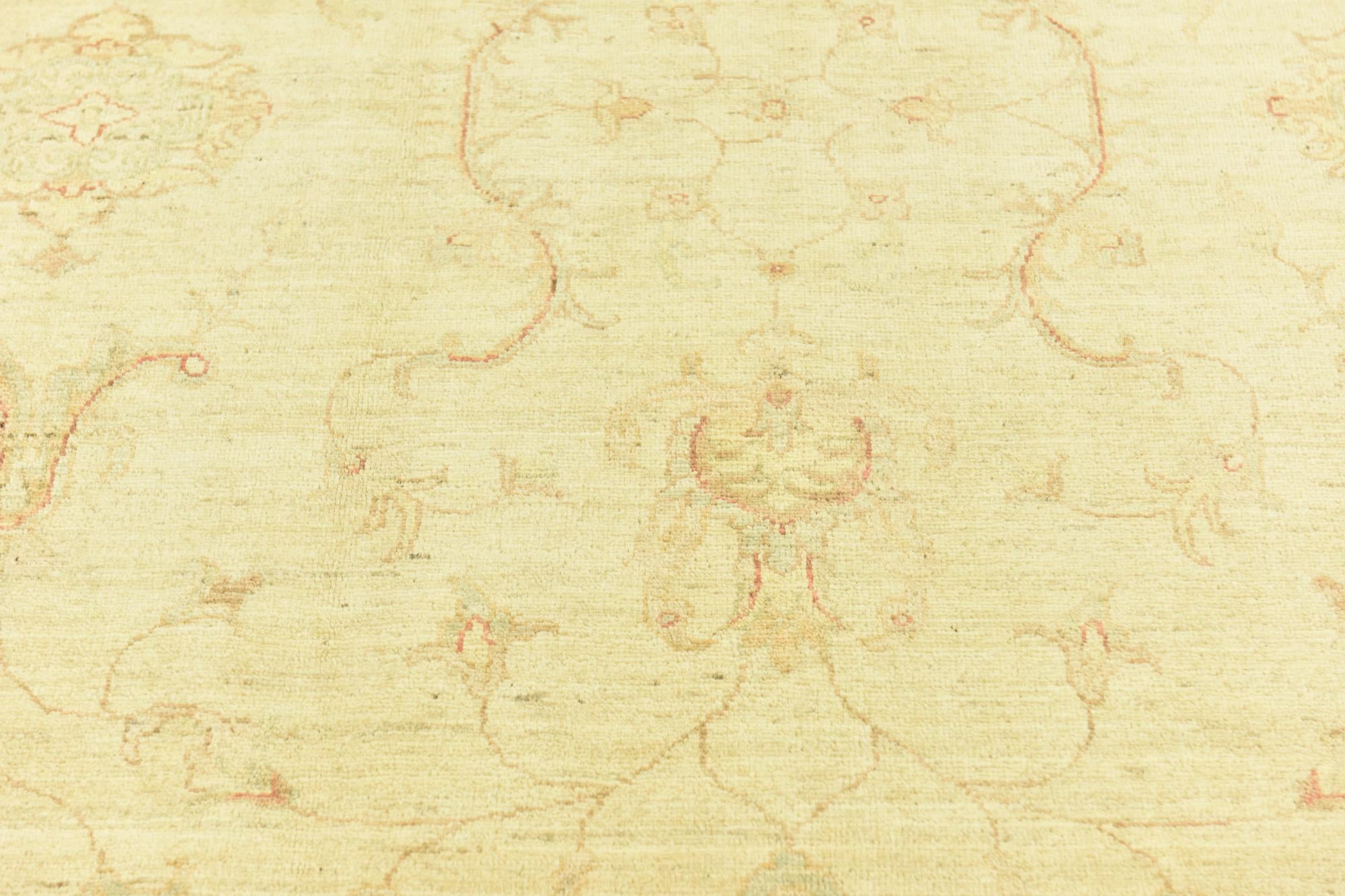 7' x 9' 7 Hand Knotted Peshawar Ziegler Rug