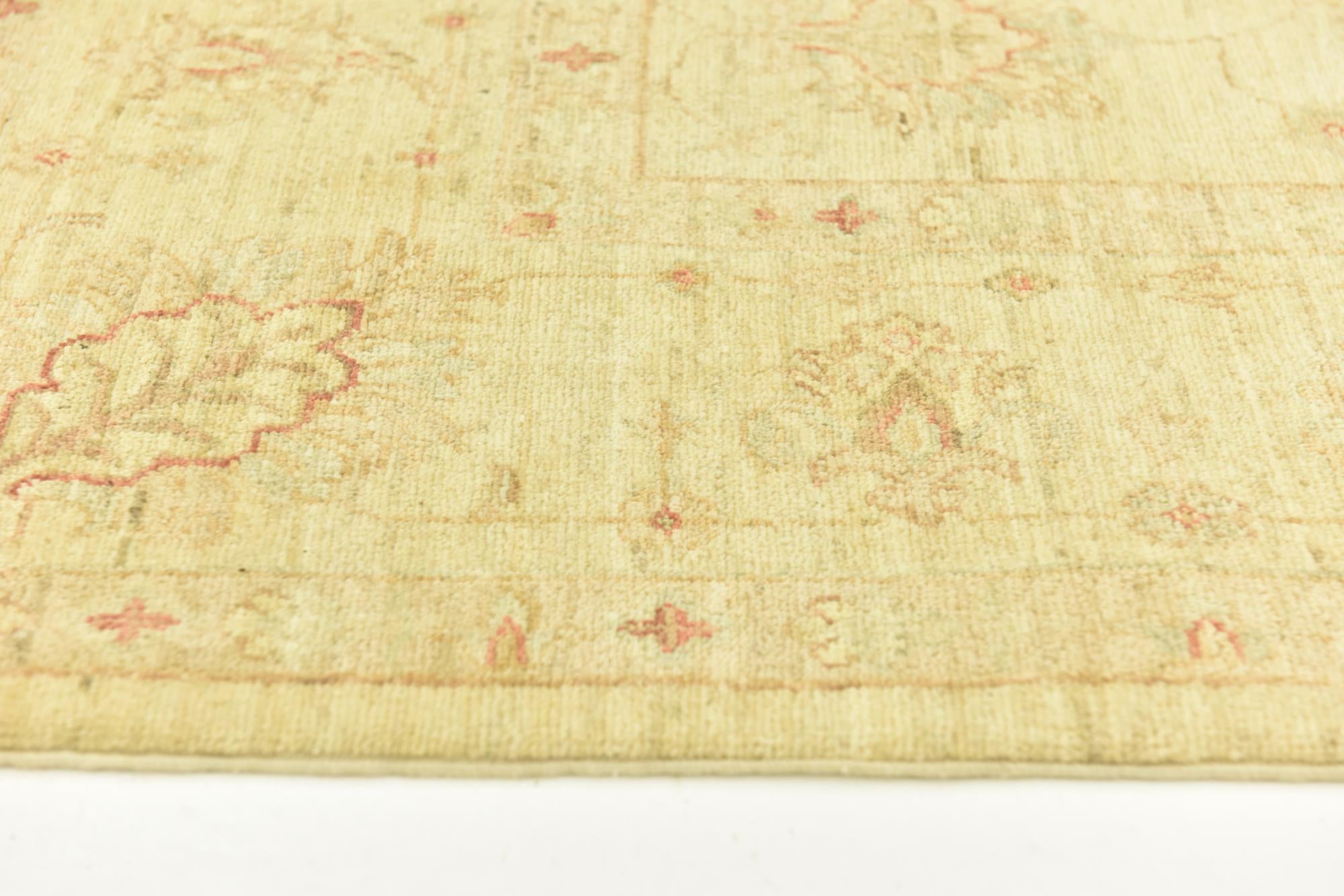 7' x 9' 7 Hand Knotted Peshawar Ziegler Rug