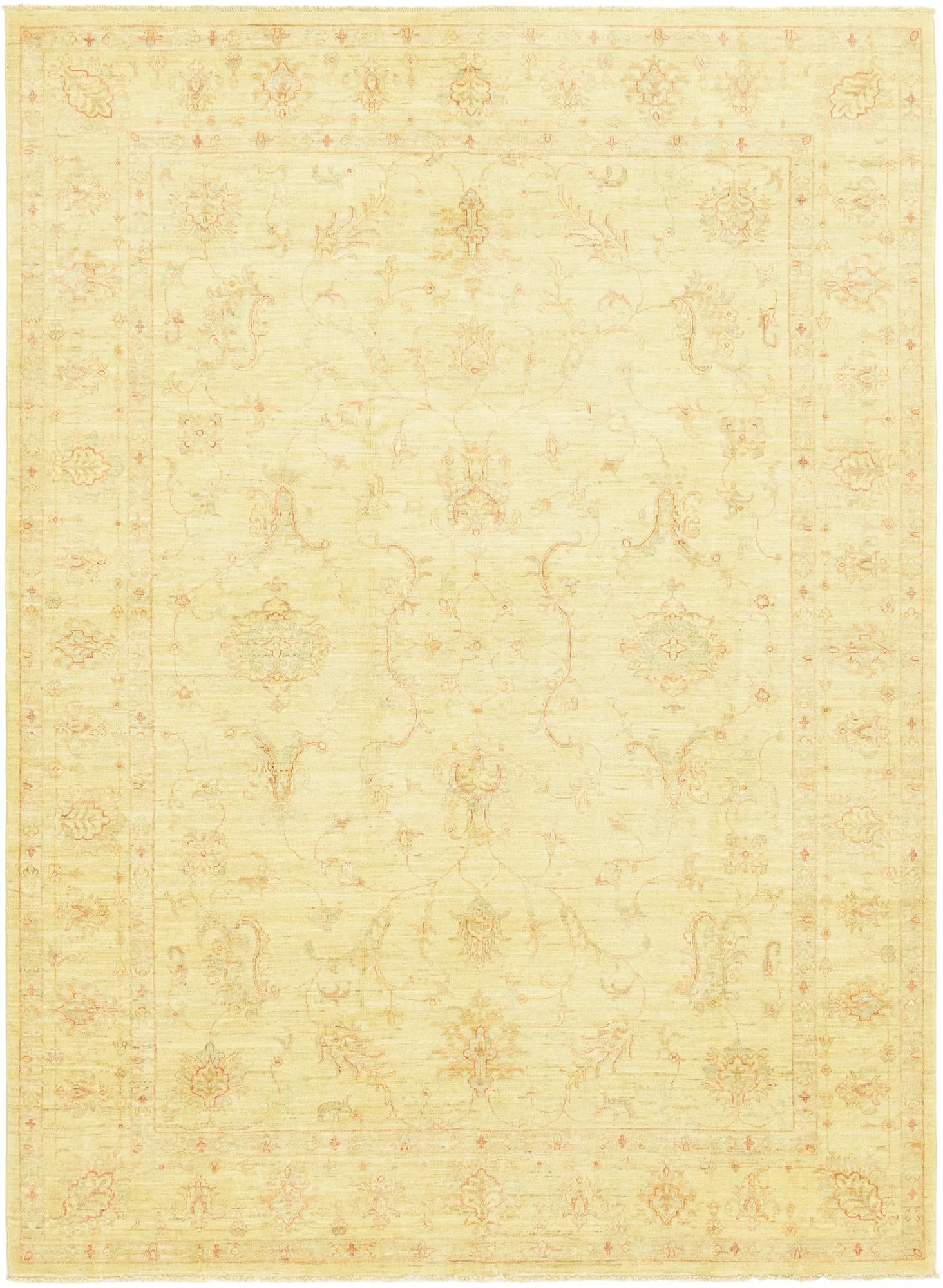 7' x 9' 7 Hand Knotted Peshawar Ziegler Rug