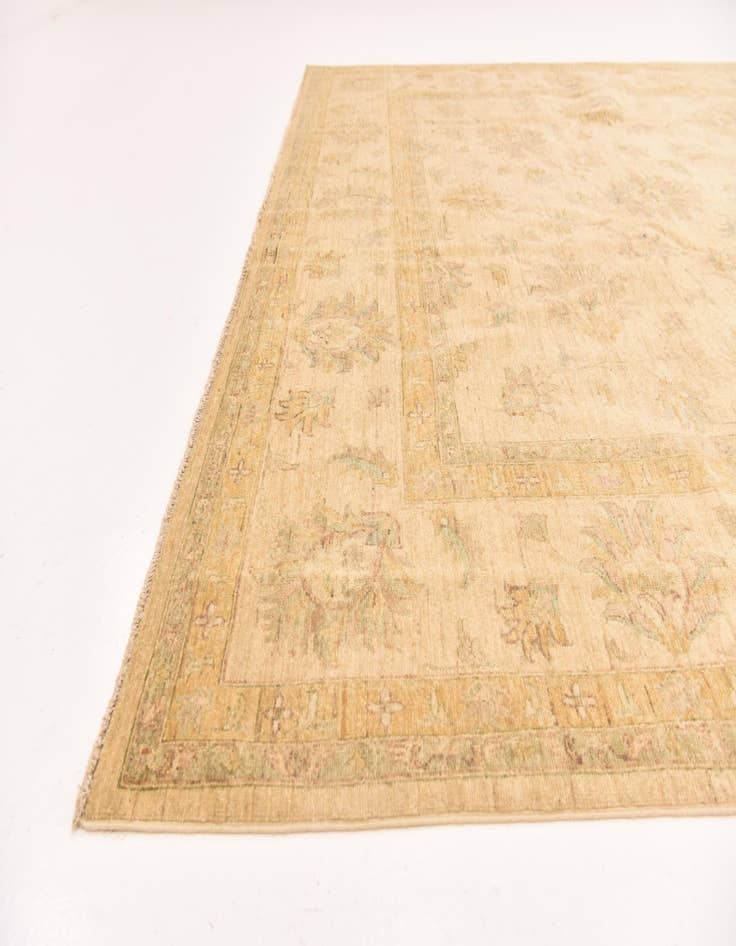 Detail image of 8' 9 x 12' Hand Knotted Peshawar Ziegler Rug