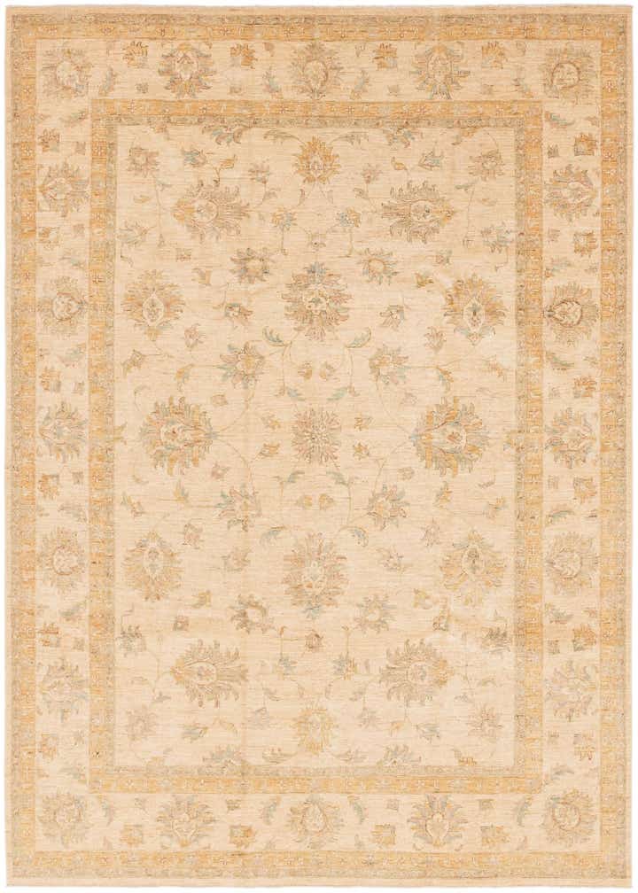 8' 9 x 12' Hand Knotted Peshawar Ziegler Rug