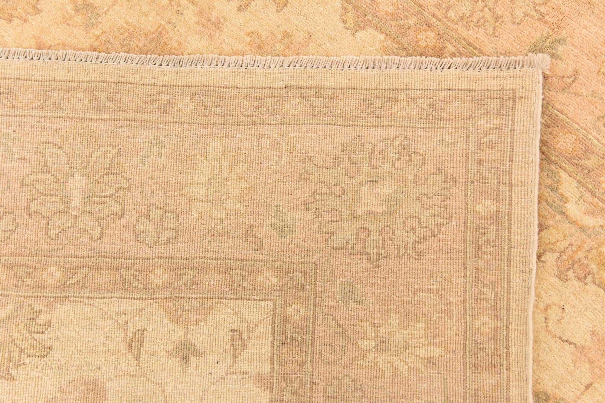 5' 9 x 8' Hand Knotted Peshawar Ziegler Rug