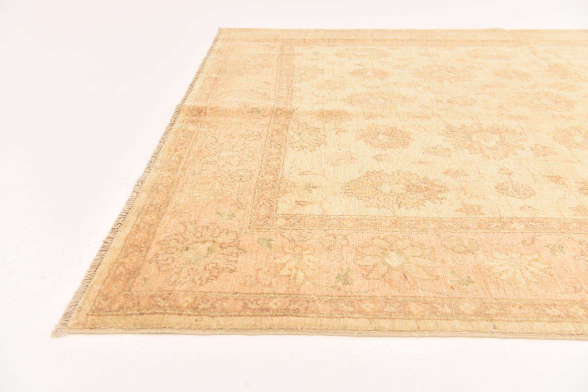 5' 9 x 8' Hand Knotted Peshawar Ziegler Rug