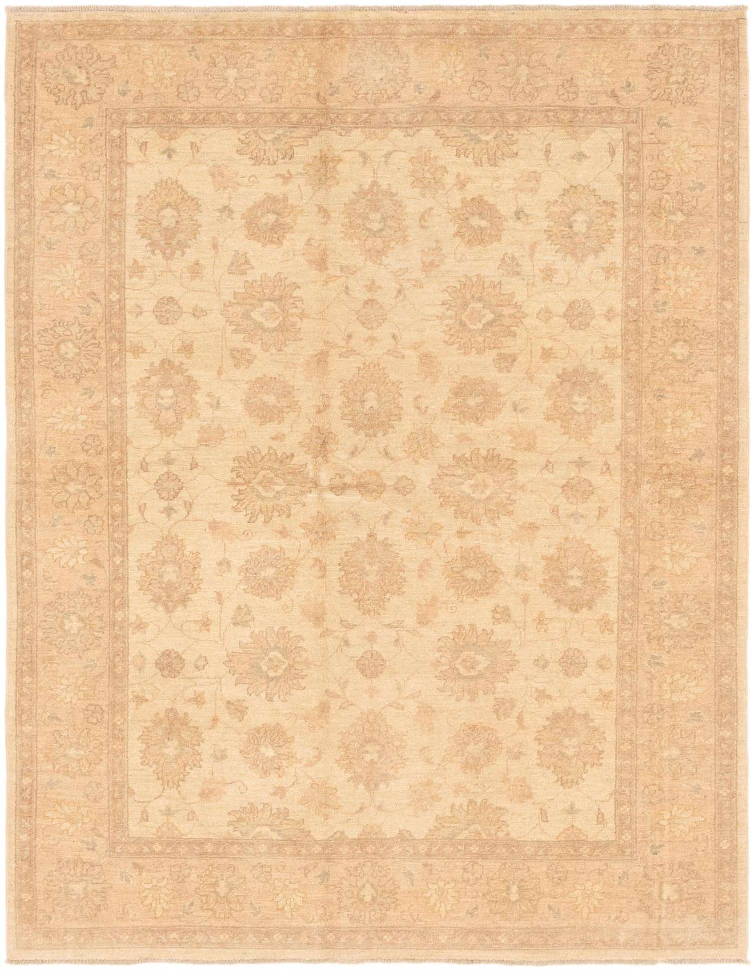 5' 9 x 8' Hand Knotted Peshawar Ziegler Rug