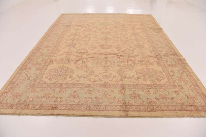 9' x 12' 2 Hand Knotted Peshawar Ziegler Rug