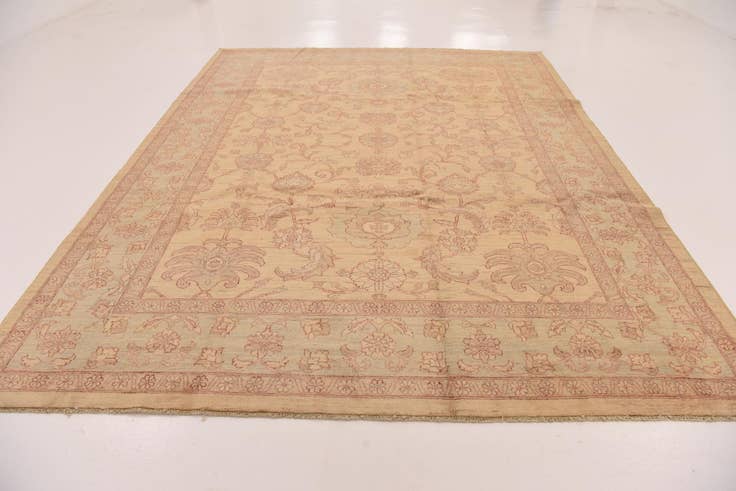 Detail image of 9' x 12' 2 Hand Knotted Peshawar Ziegler Rug