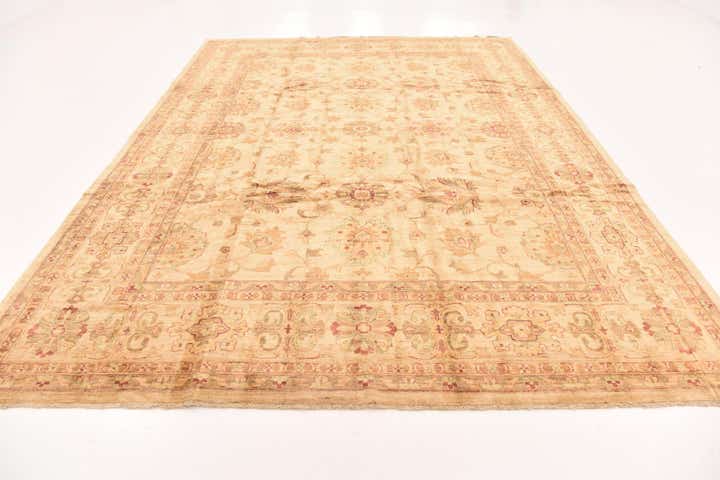 8' 10 x 12' 3 Hand Knotted Peshawar Ziegler Rug