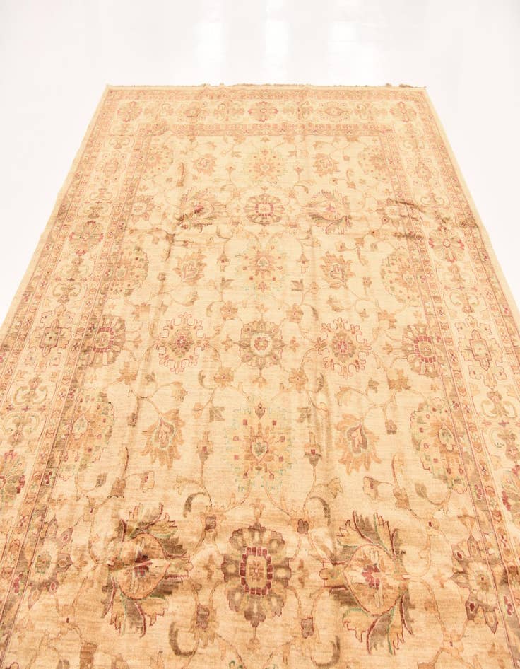 Detail image of 8' 10 x 12' 3  Hand Knotted Peshawar Ziegler Rug