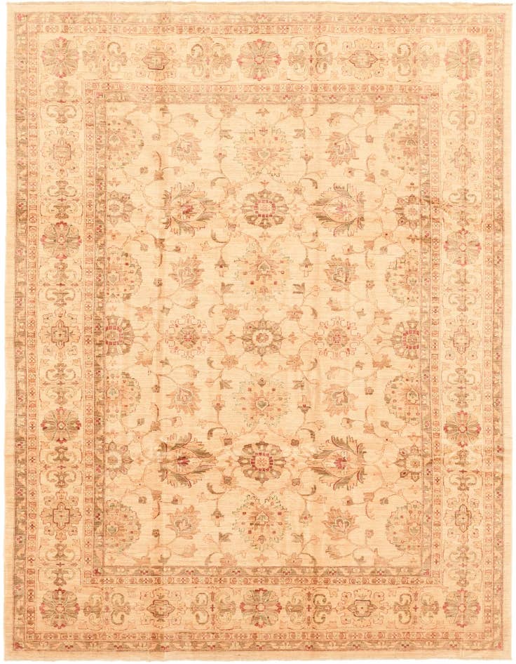 Detail image of 8' 10 x 12' 3 Hand Knotted Peshawar Ziegler Rug