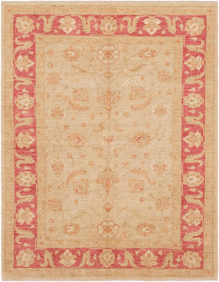 Detail image of 5' 7 x 7' 8 Hand Knotted Peshawar Ziegler Rug