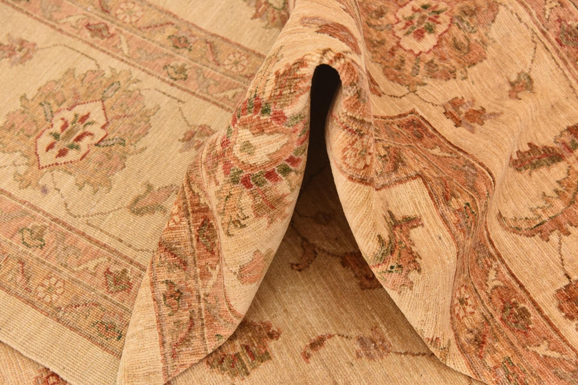 9' 10 x 13' Hand Knotted Peshawar Ziegler Rug