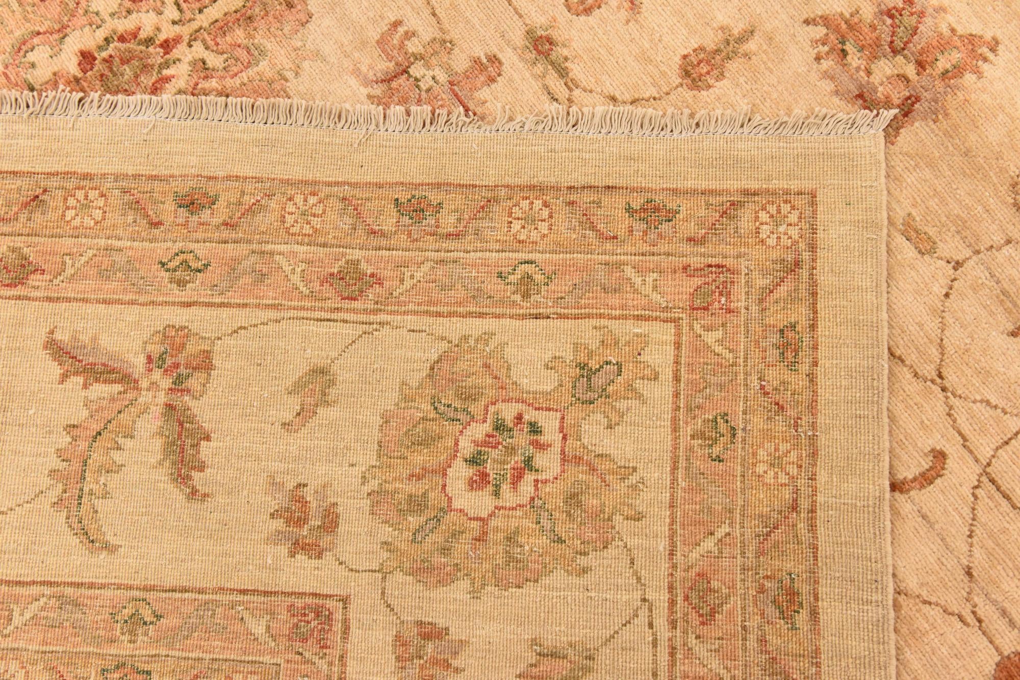 9' 10 x 13' Hand Knotted Peshawar Ziegler Rug