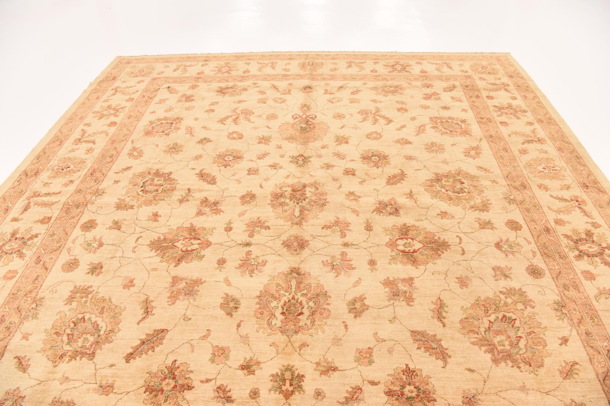 9' 10 x 13' Hand Knotted Peshawar Ziegler Rug