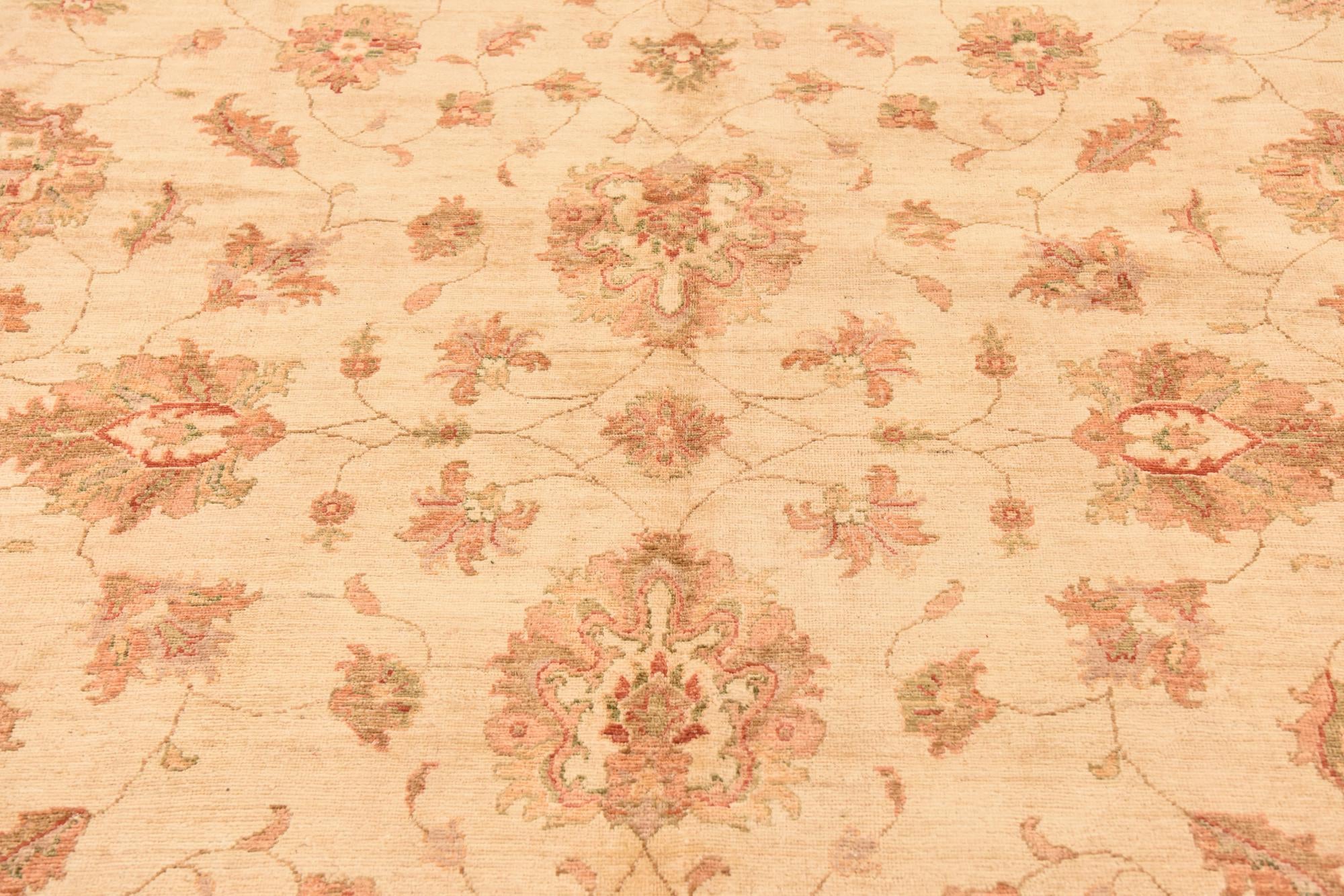 9' 10 x 13' Hand Knotted Peshawar Ziegler Rug