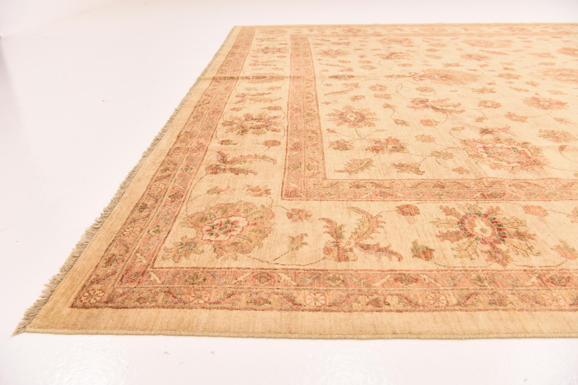 9' 10 x 13' Hand Knotted Peshawar Ziegler Rug