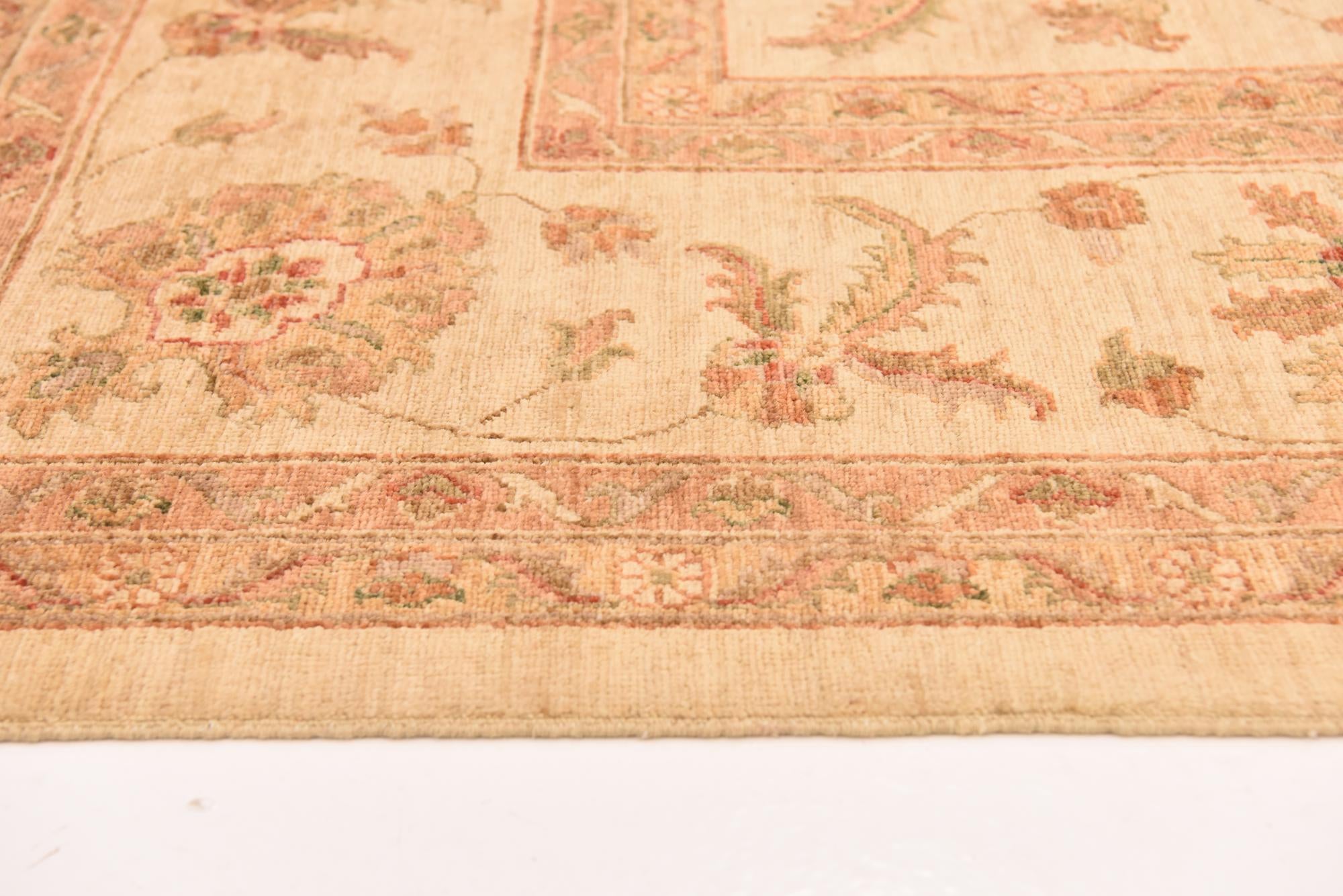 9' 10 x 13' Hand Knotted Peshawar Ziegler Rug