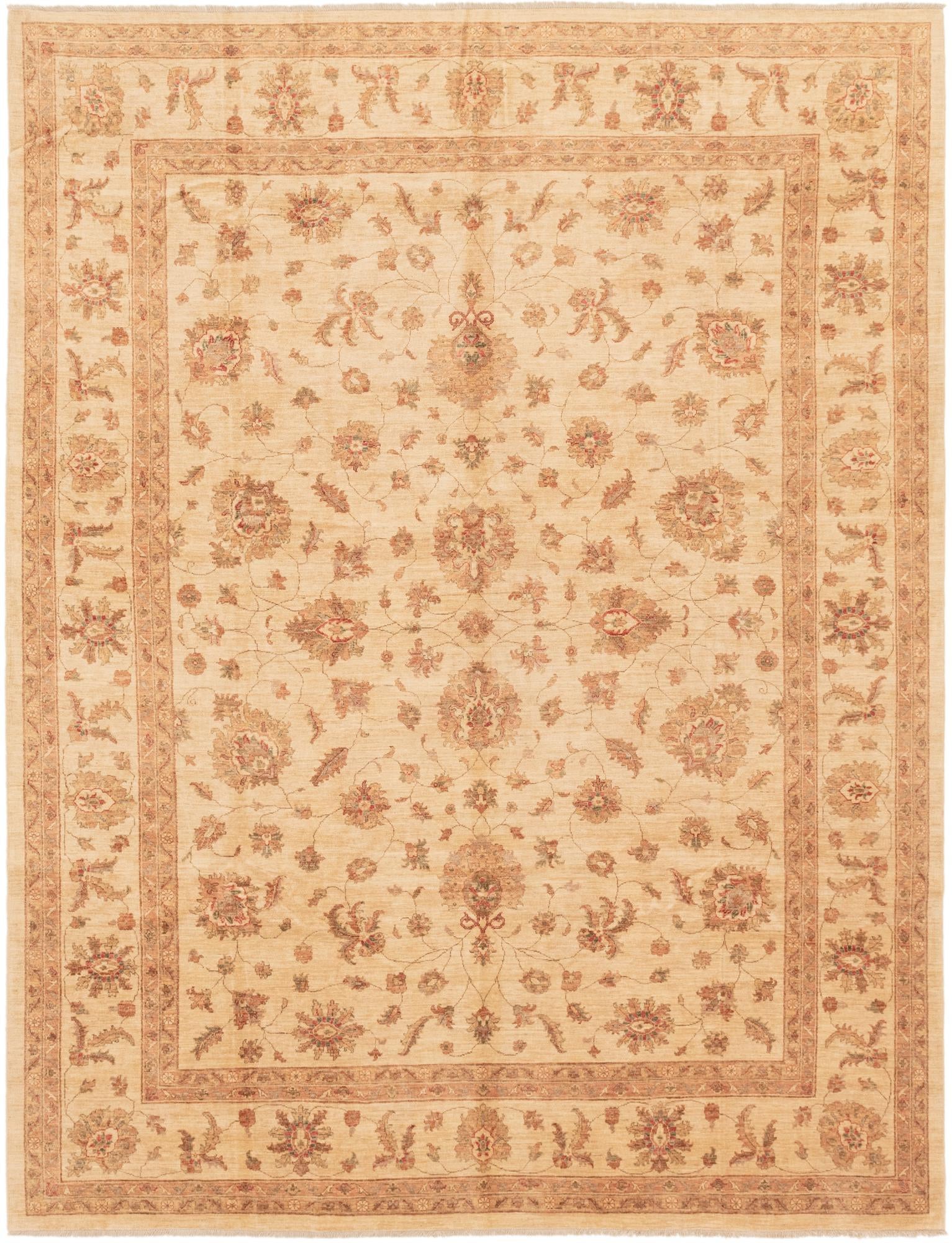 9' 10 x 13' Hand Knotted Peshawar Ziegler Rug