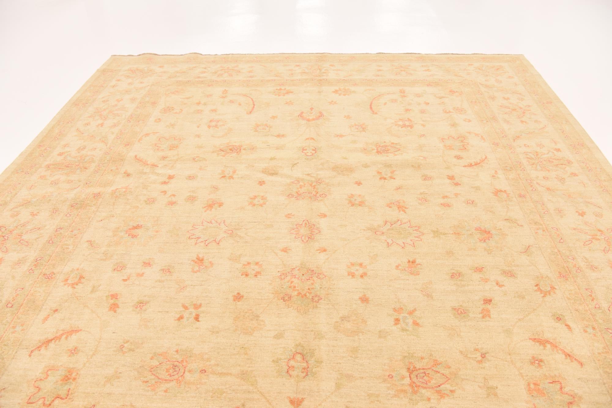 9' 9 x 12' 10 Hand Knotted Peshawar Ziegler Rug